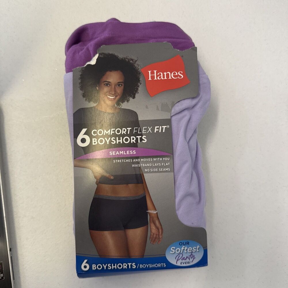 6-Pack Hanes Women's Underwear XX-LARGE Assorted Comfort Flex Bikini Boyshort - Picture 7 of 9